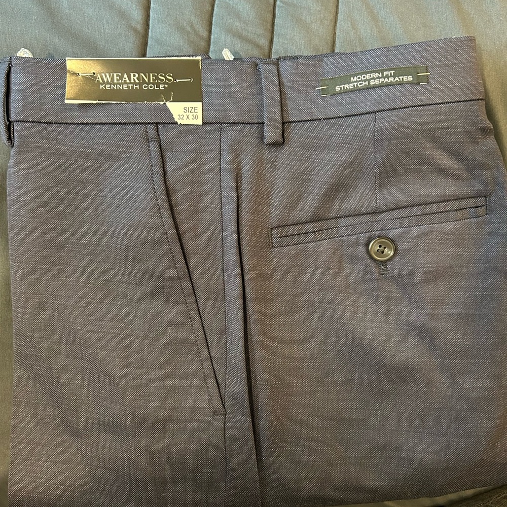 Kenneth Cole Charcoal Stretch Trousers